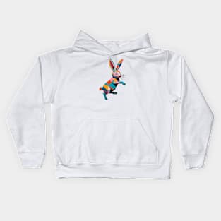 Chic Color Block Rabbit Kids Hoodie